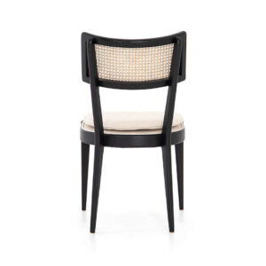 Kursi Makan Minimalis Kayu Jati Hitam Belakang