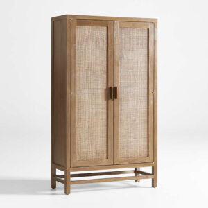 Lemari Pakaian Minimalis 2 Pintu Kayu Jati detail