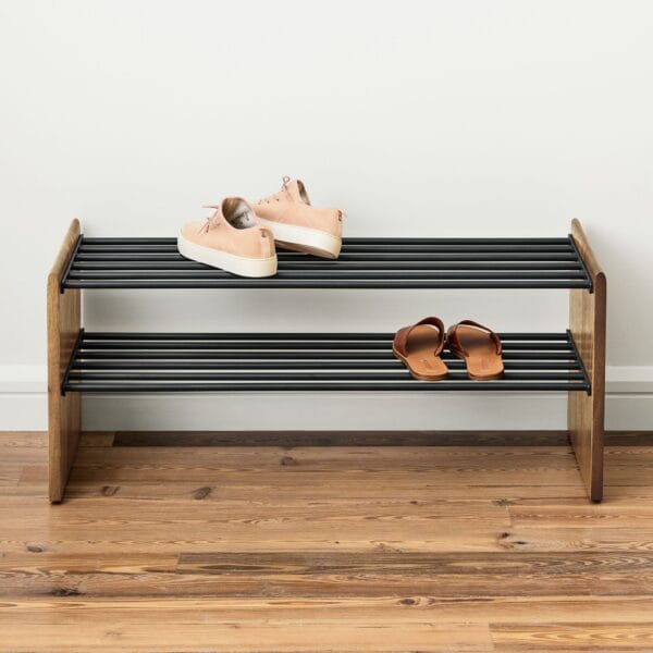 Tenjo Rak Sepatu dan Sandal Kayu Minimalis