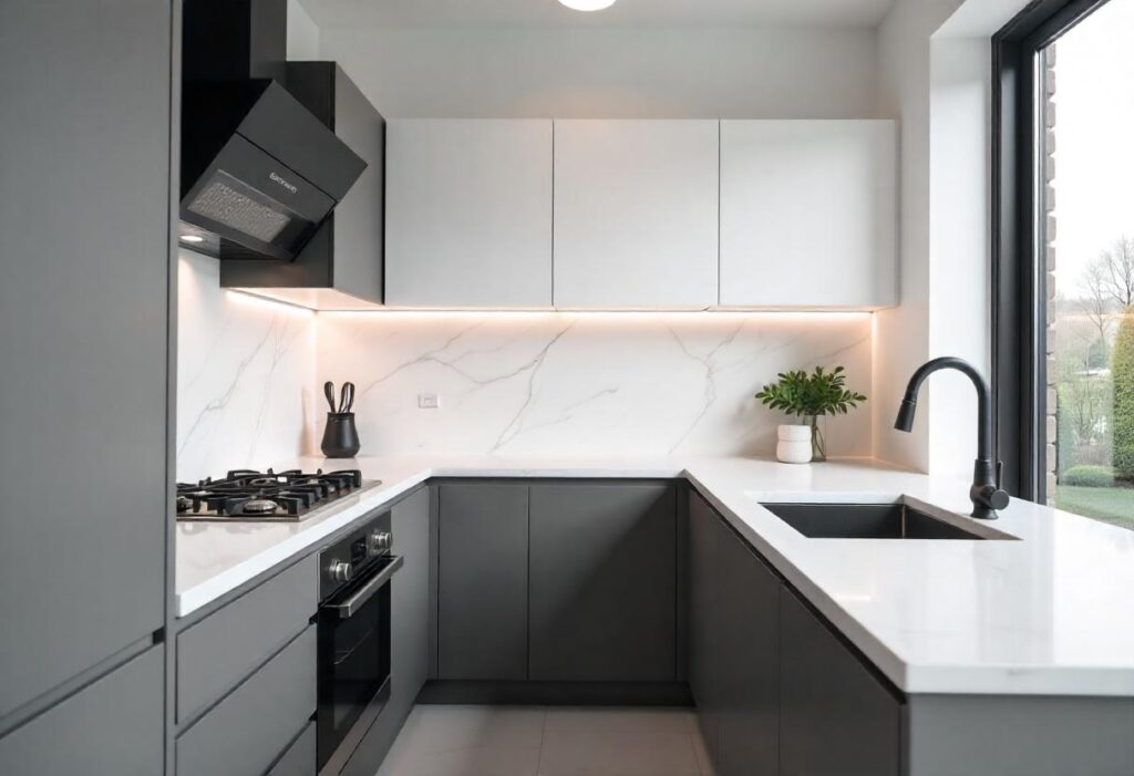 10 Ide Desain Kitchen Set Minimalis untuk Rumah Jabodetabek Desain Kitchen Set Minimalis Aluminium