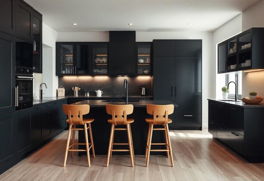 10 Ide Desain Kitchen Set Minimalis untuk Rumah Jabodetabek Desain Kitchen Set Minimalis Warna Hitam