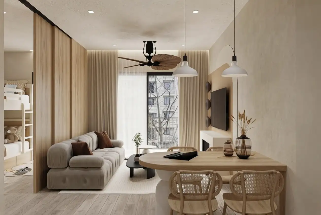 jasa desain interior apartemen japandi