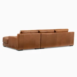 Dublin Sofa Kulit L Shape 3 Seater Belakang