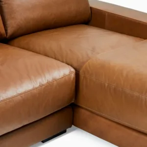 Dublin Sofa Kulit L Shape 3 Seater Lengan