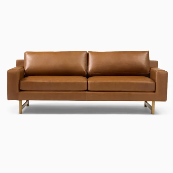 Firenze Sofa Kulit 2 Seater Depan