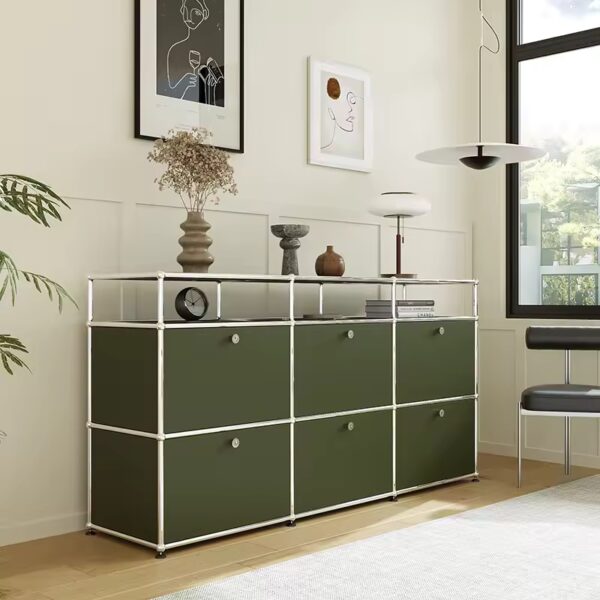 Ligno Rak Ruang Tamu Modular Stainless Steel