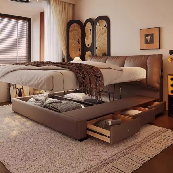 Liza Bed Frame Leather With Storage