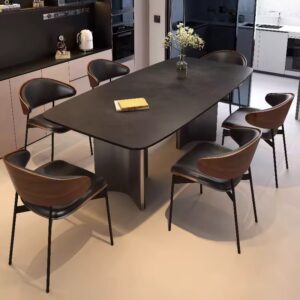 Santorini Meja Makan Stainless Steel