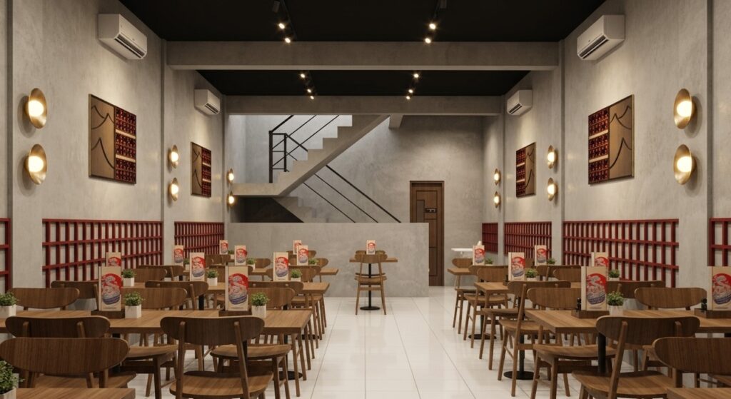 Desain Interior Restoran Karawaci Jaoandi Modern