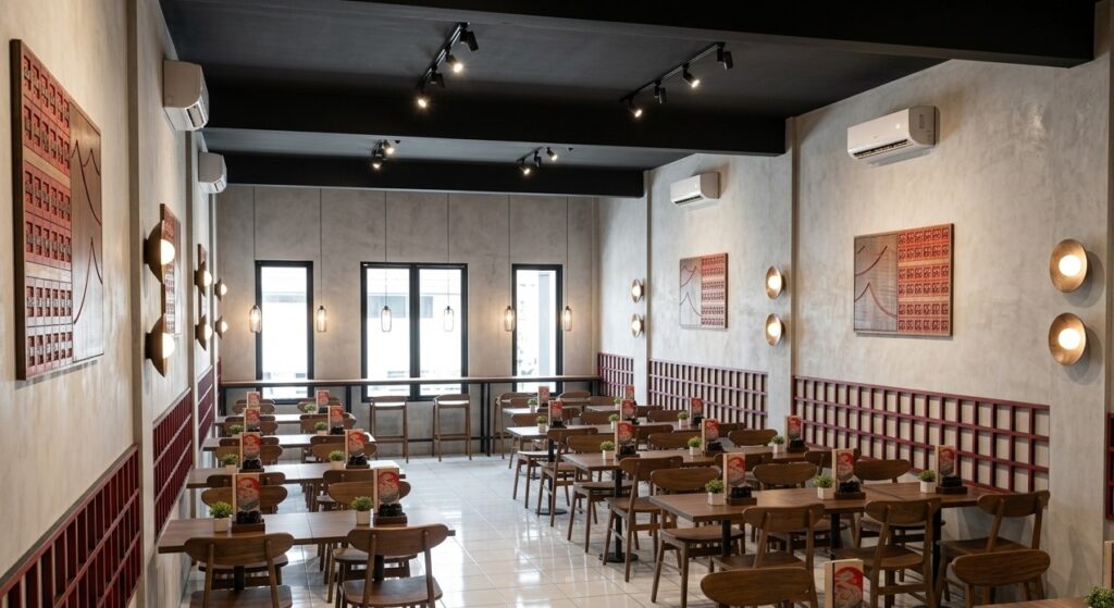 Desain Interior Restoran Karawaci Lantai 2