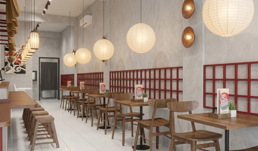 Desain Interior lantai 1 Restoran Karawaci