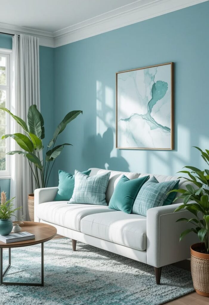 Cat Warna Biru Tosca untuk Dinding Aksen Ruang Tamu Cat Warna Biru Tosca untuk Dinding Aksen Ruang Tamu