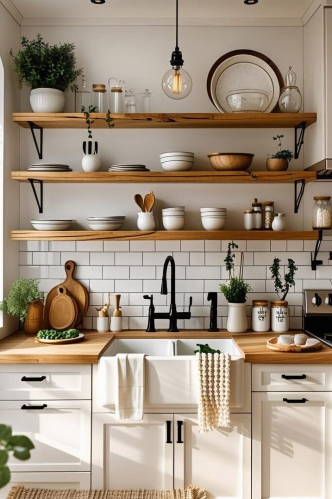 Dekorasi Dapur Minimalis dengan Open Shelving