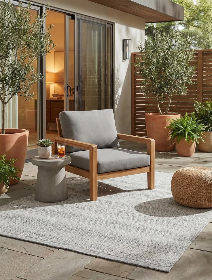 Dekorasi Teras dengan Furnitur Outdoor Minimalis