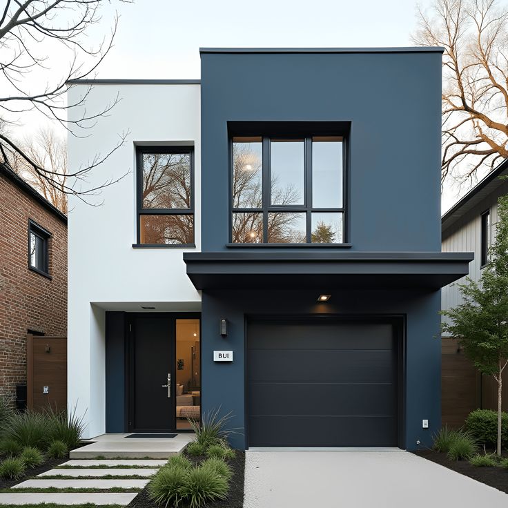 Fasad Rumah Minimalis Dua Warna yang Kontras Fasad Rumah Minimalis Dua Warna yang Kontras