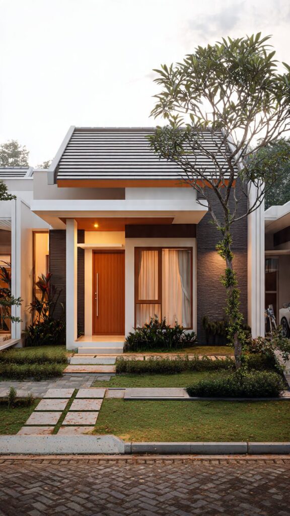 Fasad Rumah Minimalis dengan Taman Depan Asri Fasad Rumah Minimalis dengan Taman Depan Asri