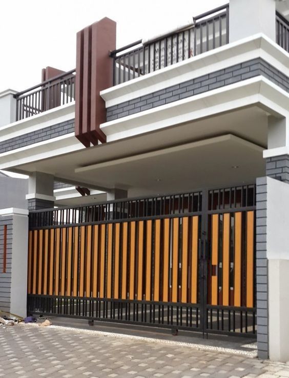 Pagar Minimalis dengan Pilar Bata Ekspos Pagar Minimalis dengan Pilar Bata Ekspos