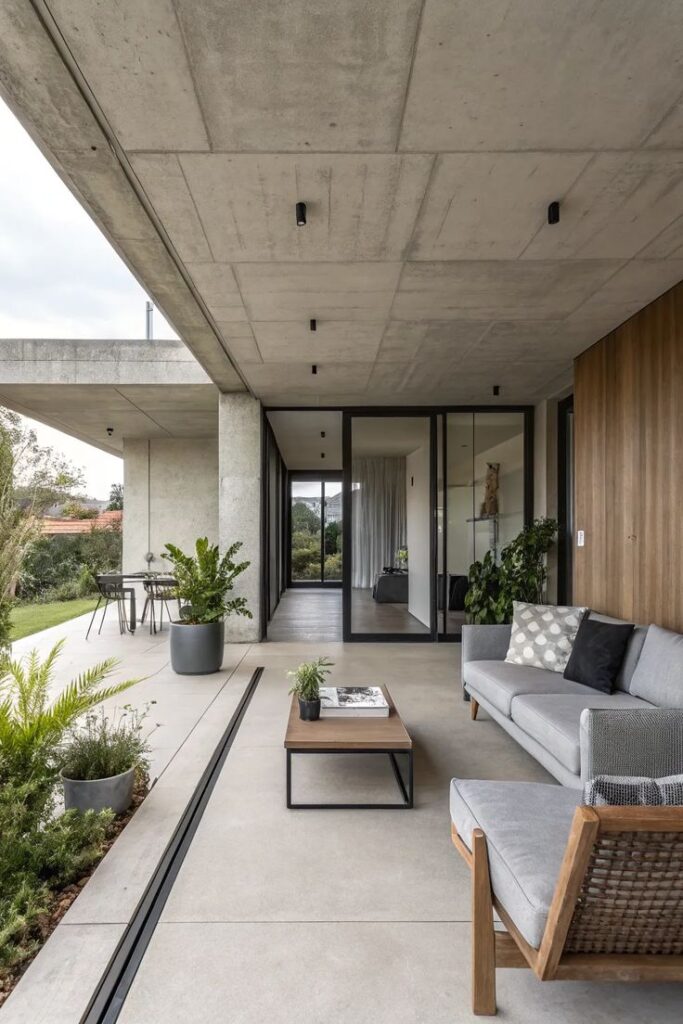 Teras Minimalis Dak Beton Modern