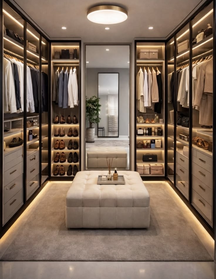 Walk In Closet Minimalis Monokrom