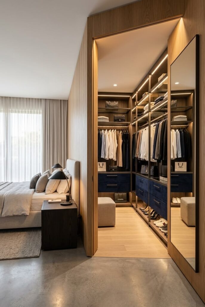 Walk In Closet Open Concept Tanpa Pintu