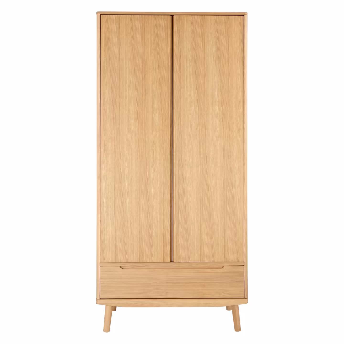 Japandi wardrobe Japandi Wardrobe lemari pakaian 2 pintu kayu oak natural 1 laci kaki lancip scandinavian minimalis Jakarta