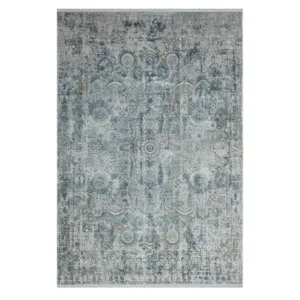 Karpet Mirage Klasik 800 Grey dengan motif klasik vintage aksen ukiran tradisional warna abu-abu kebiruan Jakarta