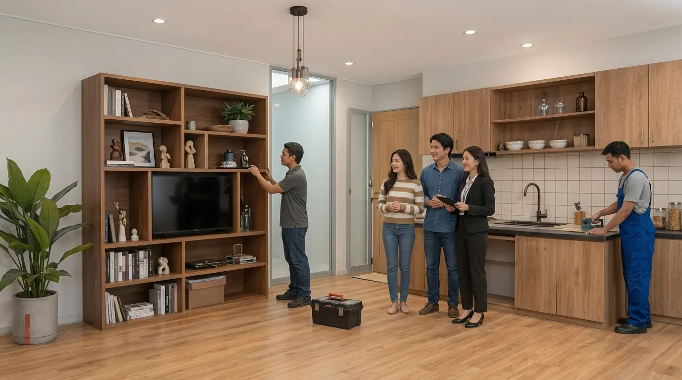 proses instalasi dan serah terima interior