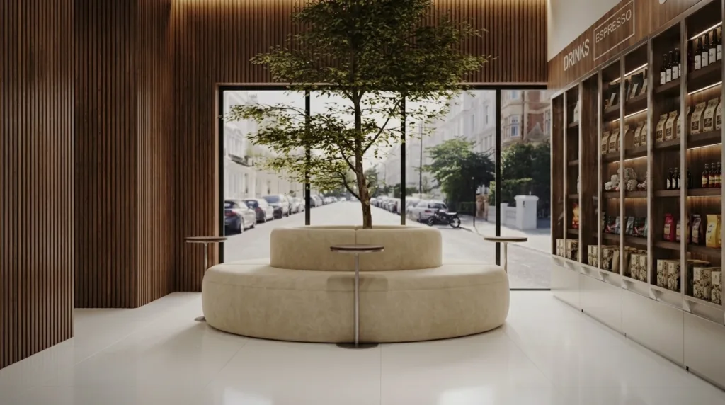 project desain interior toko kopi di margonda depok